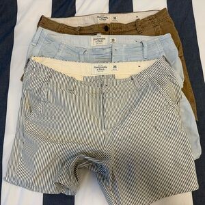 3 pairs Abercrombie and Fitch men’s shorts size 36